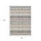 Homeroots 10' X 14' Gray And Silver Striped Washable Indoor Outdoor Area Rug 632220 - alternate 3