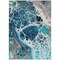 Homeroots 8' X 10' Teal Blue And Navy Blue Nautical Washable Indoor Outdoor Area Rug 581512 - alternate 5