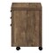 Homeroots 25" Brown Particle Board and Wood Filing Cabinet With Drawers 333501 - alternate 3