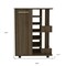 Homeroots Brown Rolling Bar Cart With Wine Storage 477741 - alternate 3