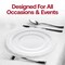Smarty Had A Party 7.5" White Vintage Round Disposable Plastic Appetizer/Salad Plates (120 Plates), 120PK 867WH-CASE - alternate 4