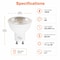 Euri Lighting PAR16 LED Bulbs, 7W, 500 lm, 50W Eq., 4000K, GU10, Dimmable, UL, 2PK EP16-7W5040eG-2 - alternate 2