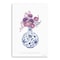 Homeroots 24" x 16" Blue and White Happiness Floral Vase Canvas Wall Art 399084 - alternate 1