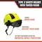Malta Dynamics Safety Helmet w/Tinted Visor, Acrylonitrile Butadiene Styrene (ABS), Ratchet, Yellow HTY2002 - alternate 4