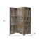 Homeroots 72" Brown Wood Folding Three Panel Screen Room Divider 274909 - alternate 3