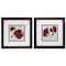 Homeroots 12" X 12" Brushed Silver Frame Red Poppy, Set Of 2, 2PK 365173 - alternate 1
