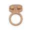 Homeroots Traditional Solid Teak Heavy Duty Towel Ring 475855 - alternate 1