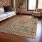 Homeroots 9' X 12' Artichoke Green And Denim Blue Medallion Washable Indoor Outdoor Area Rug 616044 - alternate 6