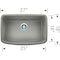 Blanco Valea 27 Single Bowl, Truffle 442549 - alternate 3