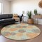 Homeroots 8' Beige Aqua And Orange Round Polka Dot Washable Indoor Outdoor Area Rug 614649 - alternate 4