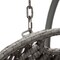 Leisuremod Mendoza Light Grey Wicker Hanging 2 person Egg Swing Chair with Cherry Cushions MSCLGR-53CHR - alternate 2