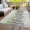 Homeroots 9' X 12' Green And Silver Abstract Washable Indoor Outdoor Area Rug 582390 - alternate 4