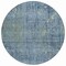 Homeroots 8' Blue And Ivory Round Abstract Washable Indoor Outdoor Area Rug 631091 - alternate 4