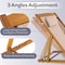 Lavish Home Beach Lounge Chair Adjustable Height Reclining Sling Chair Portable Wood Folding Chair 50-LG1512 - alternate 4