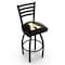 Holland Bar Stool Co 36" Blk Wrinkle Appalachian State Swivel Bar Stool, Ladder Back L01436AppStU - alternate 1