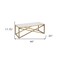 Homeroots 46" Gold Faux Marble And Steel Sled Coffee Table 520938 - alternate 5
