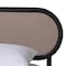 Baxton Studio Shirin Mid-Century Beige Fabric and Black Wood Queen 5-Piece Bedroom Set 255-14152-14151-14150-14149-14149-ZORO - alternate 5