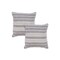 Homeroots Set of Two 18" X 18" Gray Beach Chevron Cotton Zippered Pillow, 2PK 535269 - alternate 3