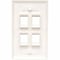 Eaton Tripp Lite Series 4-Port Keystone Faceplate, Single Gang, ID Labels, White, TAA N042-001-04-WH - alternate 2
