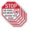 Signmission Stop No Food or Drink Beyond This P, 10 inch X 10 inch, Aluminum Metal Signs, 5PK OC-A-5Pack-10-81 - alternate 1