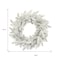 Homeroots 25" White Flocked Pine Christmas Artificial Wreath 634631 - alternate 3