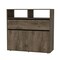 Homeroots 38" Dark Brown Single Drawer Combo Dresser 478399 - alternate 1