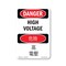 Signmission Safety Sign, OSHA Danger, 18" Height, Aluminum, High Voltage Bilingual, 1218-VC-1327 OS-DS-A-1218-VC-1327 - alternate 1