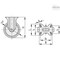 Elesa 452483 Castors steel bracket Injected polyurethane coating, Fixed plate bracket 452483 - alternate 2