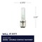 Bulbrite Double-Contact Bayonet Base BA15DT3 Light Bulb, 60 Watt, Frost, 2PK 861186 - alternate 3