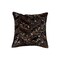 Homeroots Set of Two 18" Chocolate and Gold Chevron Cowhide Throw Pillows with Glitter, 2PK 544585 - alternate 4