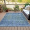 Homeroots 3' X 5' Blue And Ivory Abstract Washable Indoor Outdoor Area Rug 631089 - alternate 2