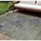 Homeroots 9' X 12' Olive Green And Dark Purple Abstract Washable Indoor Outdoor Area Rug 609365 - alternate 1