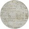 Homeroots 8' Taupe Light Yellow And Ivory Round Abstract Washable Indoor Outdoor Area Rug 604561 - alternate 4