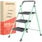 Campior Green 3-Step Foldable Stool, 500 lbs Capacity, Anti-Slip Feet, Steel Frame, Space-Saving Design DRIB3STP492 - alternate 1