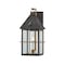 Troy Lighting Toby 1 Light Exterior Wall Sconce, Patina Brass And Graphite, 8 In x 17 In B6617-PBR/GRA - alternate 1