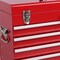Homeroots 10" Red Multi-Tier Steel Cube or Bin With Lid 714602 - alternate 2