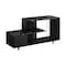 Homeroots 47in Black Cabinet Enclosed Storage TV Stand 490357 - alternate 1