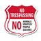 Signmission No Trespassing Shield Sign No Animals Ve, 6 inch X 6 inch, Plastic Sign, 2PK SHI-P-2PACK-6-413 - alternate 1