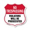 Signmission No Trespassing Shield Sign Violators Wil, 12 Inch X 12 Inch, Aluminum Metal Sign SHI-A-12-418 - alternate 1