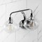 Jonathan Y Sandrine 17.5 in. 2-Light Iron/Seeded Glass Cottage Rustic LED Vanity Light, Chrome JYL7527B - alternate 5