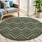 Homeroots 4' Dark Green And Light Green Round Geometric Indoor Outdoor Area Rug 573905 - alternate 5