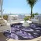 Homeroots 8' Purple Lavender And Plum Round Southwestern Washable Indoor Outdoor Area Rug 587826 - alternate 3