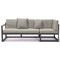 Leisuremod Chelsea Black Sectional With Adjustable Headrest & Coffee Table With Beige Cushions CSLBL-80BG - alternate 5