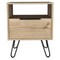 Homeroots 22" Oak Wood One Drawer Nightstand 478273 - alternate 1