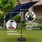 Simple Deluxe 7.5ft Patio Umbrella Outdoor Table Market Yard Umbrella with Push Button Tilt/Crank, 6 Sturdy Ribs LGBRLA7DBL - alternate 4
