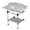 Kingston Brass 36-Inch Carrara Marble Console Sink with Acrylic Legs and Shelf, 8-Inch, 3-Hole LMS36MASQB5 - alternate 1