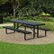 Leisure Craft Rectangle Portable Picnic Table, Black, 8 ft L T8XPP-BLACK - alternate 5