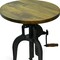 Homeroots 19" Industrial And Oak Solid Wood Round End Table 493240 - alternate 3