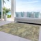 Homeroots 8' X 10' Artichoke Green Coral And Brown Floral Washable Indoor Outdoor Area Rug 604105 - alternate 5