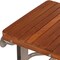 Homeroots 14" X 22" Brown Teak Rectangular Shower Bench 549334 - alternate 3